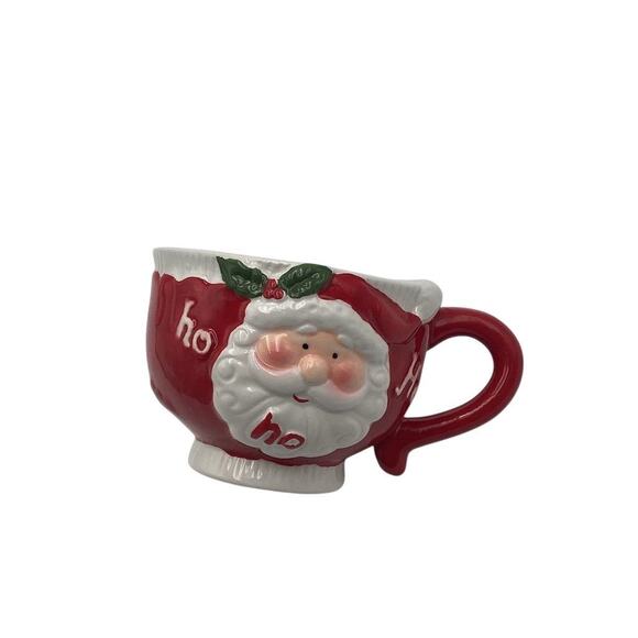 Santa Ceramic Mug Red Christmas Holiday Theme - Picture 5 of 9